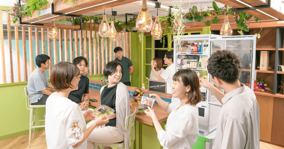 オフィスで野菜